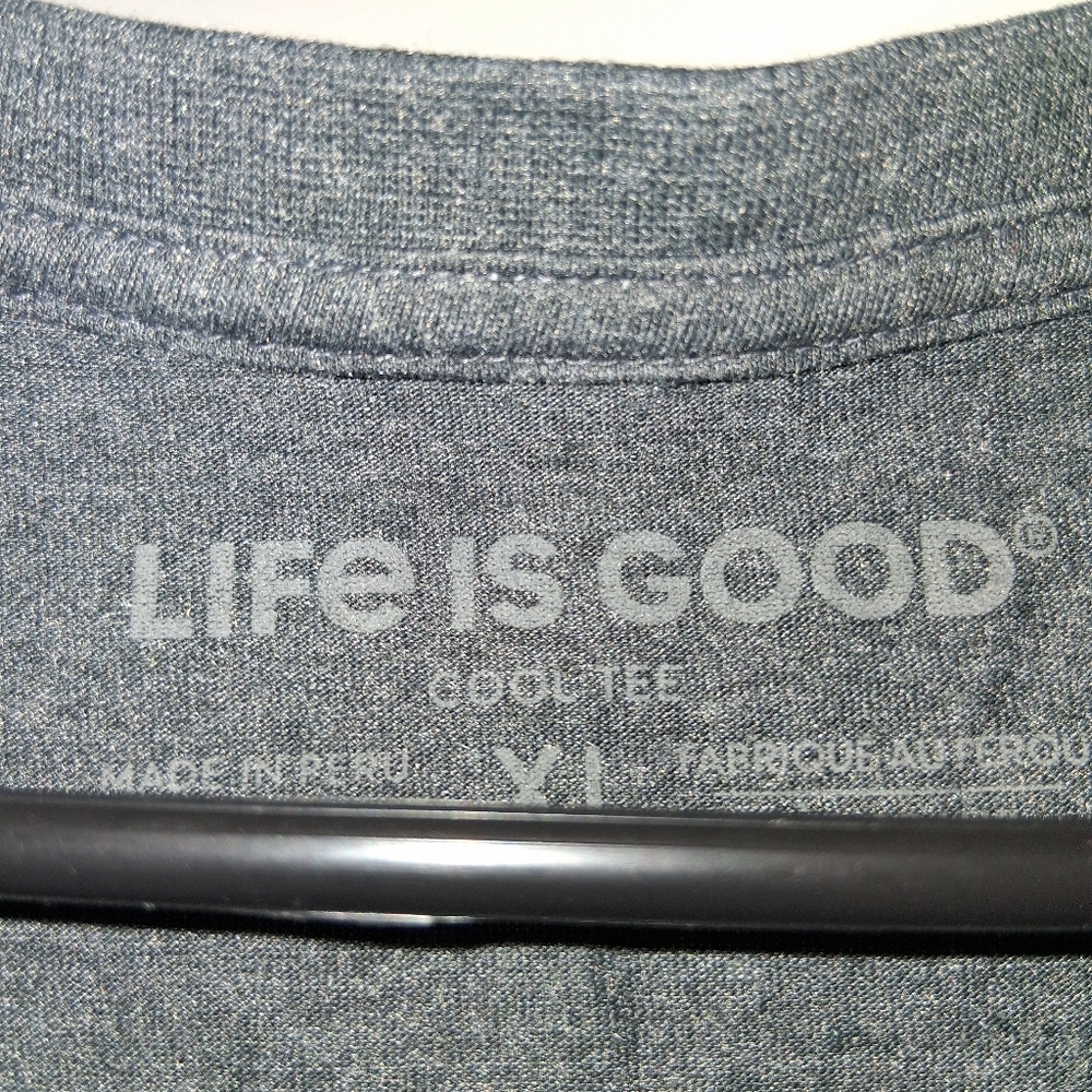 Life Is Good Dark Gray Womens 'Shine On' Moon & Sun Graphic Tee Size XL - Picture 2 of 3